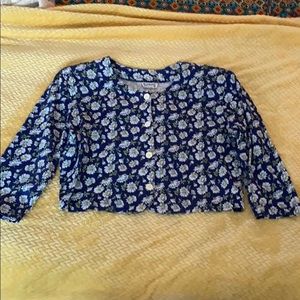 Daisy Shirt/cover up, Daisy buttons crop top style